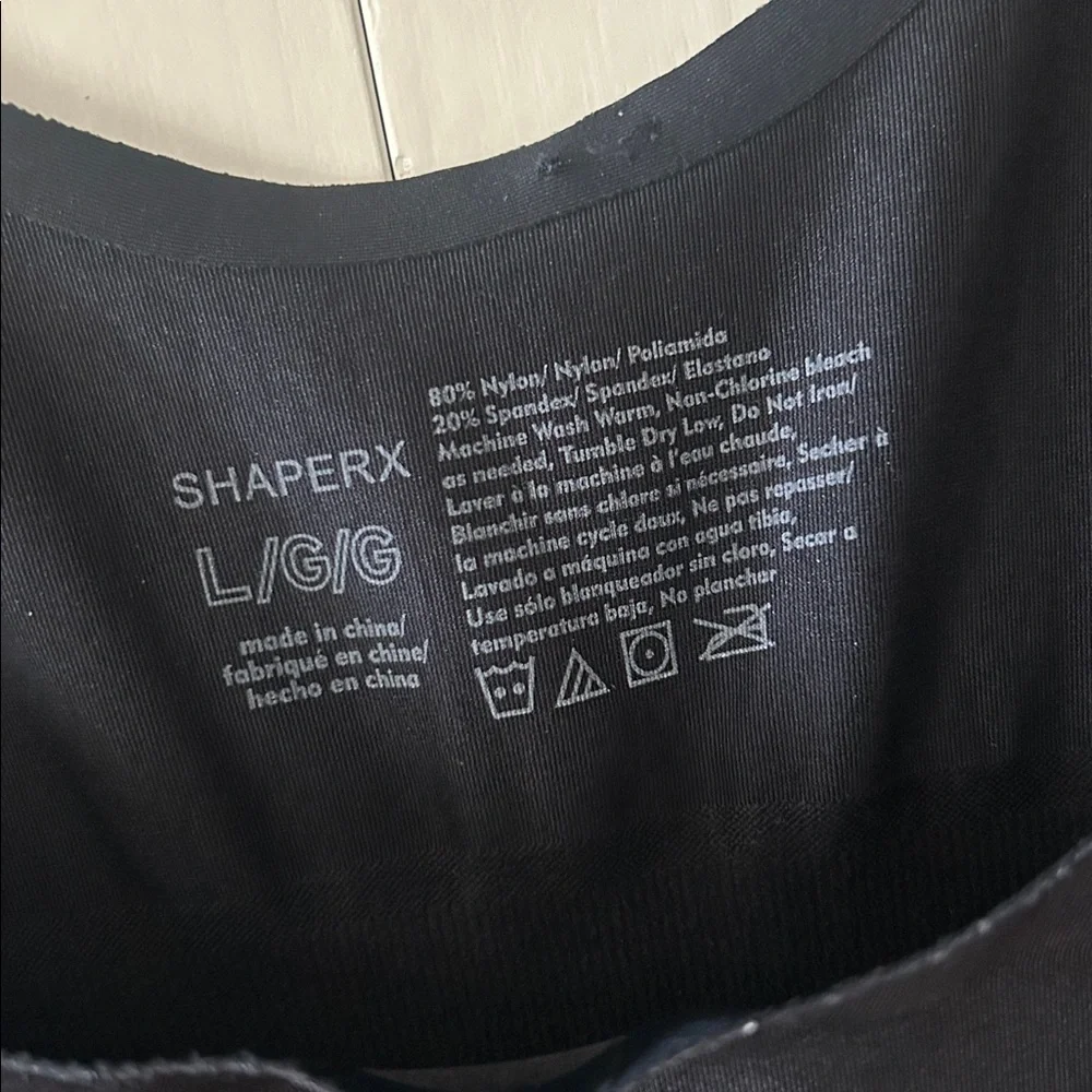 ShaperX Black Shapewear Body Suit Sz L